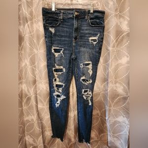 Women's American Eagle jeans, size 12, super hi-rise jegging